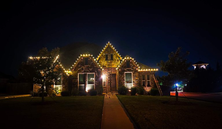 christmas light installation in Arlington, TX
